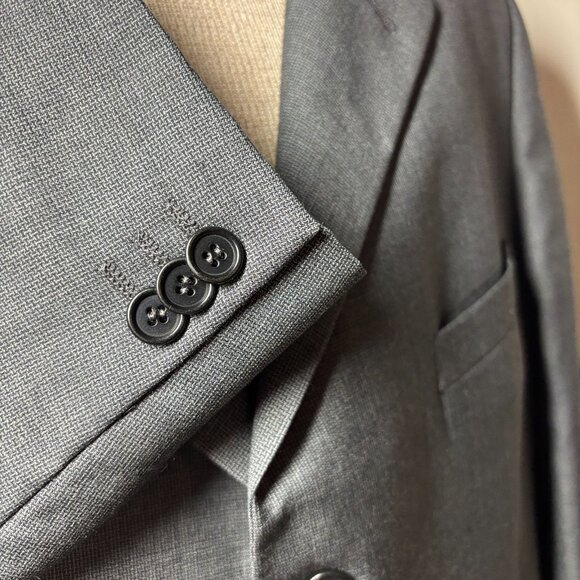 Coppley Ermenegildo Zegna Wool Sport Coat Gray Single Breasted Mens Size 40R - Picture 5 of 11